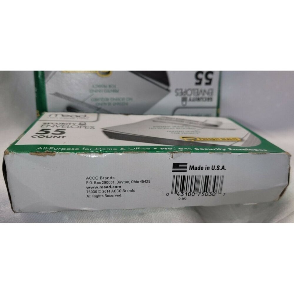 2 Pack Boxed Peel & Stick Envelopes 3.625"X6.5" 55/Pkg Security Envelopes #6